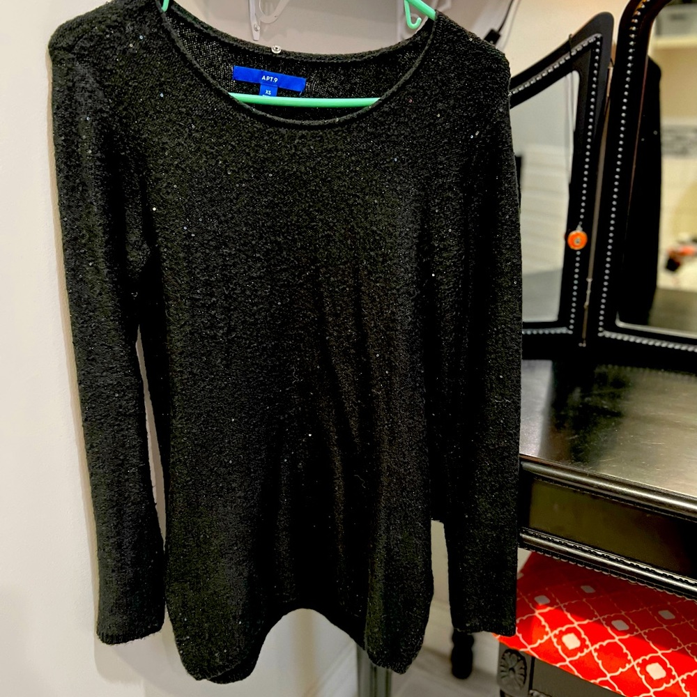 Sparkly Black Dress Sweater